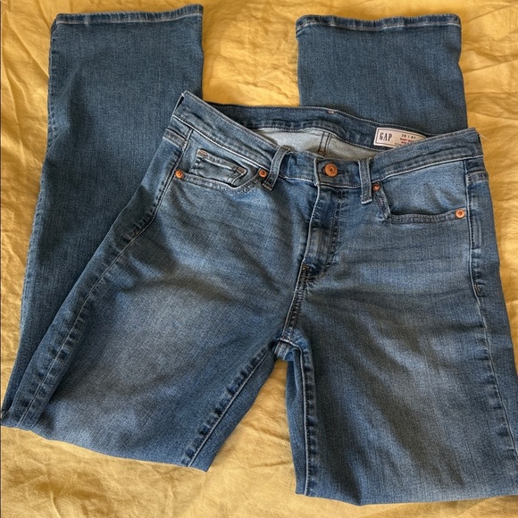 GAP Mid Rise Baby Boot Jeans Women’s 29/8R – High Stretch Slim Bootcut - Picture 4 of 9
